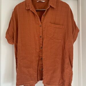 Sonoma Rust Casual Button Down Shirt